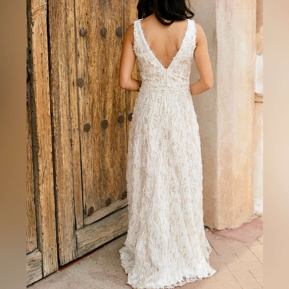 *New* Joyfolie Elegant Cream/White with Gold, Maxi Dress - Picture 3 of 10